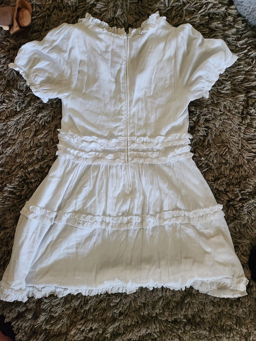 Altar'd State White Ruffle-Trim Dress - Picture 6 of 6
